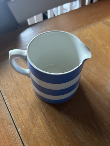 Green cornishware jug blue - green,