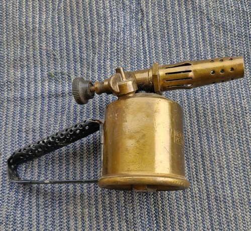 Vintage brass blow lamp - blow,