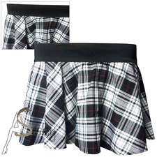 Stylish Ladies Tartan Check Full Circle Mini Skirt with Elasticated Waist