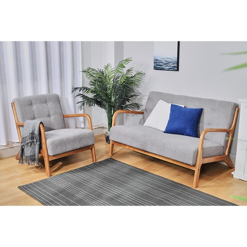 Fabric linen couch armchair - couch,