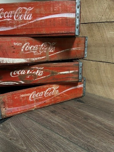 Vintage red wooden coca cola - vintage,