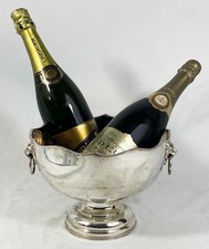 SUPERB LARGE SILVER PLATED CHAMPAGNE WINE COOLER MULTI BOTTLE ICE BUCKET e