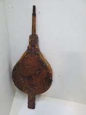 Collectible working  Wood And Leather World Map Fireplace Bellows