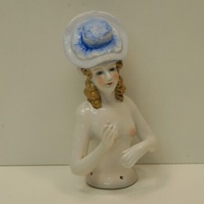 Leath doll Pin-suas Naked Hat Half Doll Pincushion Arms Away Stíl Art Deco Stíl