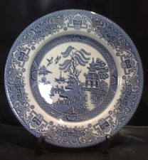 ENGLISH IRONSTONE TABLEWARE EIT WILLOW PATTERN DINNER PLATE 10"  EXCELLENT