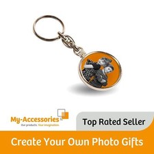 Blank Metal Photo Keyring 33mm Round MO Insert Size - Personalise Gifts & Promo