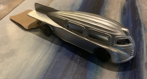 Manoil diecast blimp toy - blimp, car