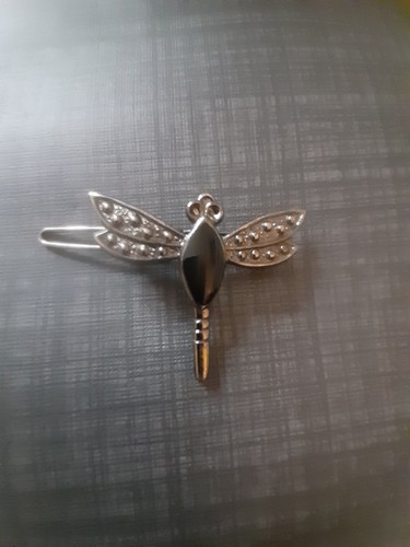 Silver tone dragonfly - dragonfly, &