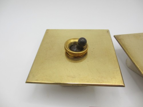 Vintage brass light switch - light,