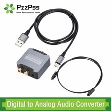 192KHz DAC Converter, Digital SPDIF Toslink to Analog Stereo Audio R/L Converter