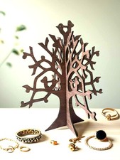 Wooden Jewellery Tree Stand Organiser Laser Cut