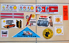 lot 14 stickers KLEBER dog RENAULT ELF SHELL ANTAR BOGE FINA SIMCA Matra