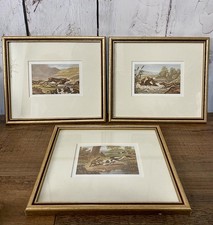Set of 3 Joseph Kronheim George Baxter Prints Gilt Framed Picture Hunting Scenes