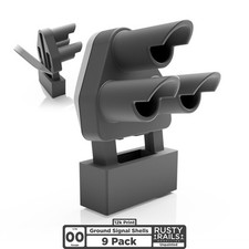 RRM075 Rusty Rails OO Gauge Ground Signals Shell Pack of 9 - Unpainted 3D Print