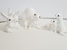 3 Royal Osborne bone china Figures RABBITS, SQUIRREL, OTTERS