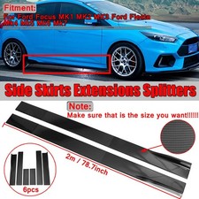 Carbon Fiber Side Skirts Splitter For Ford Mustang Focus RS ST Fiesta Mondeo