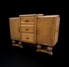 Antique Art Deco Oak 2 Door