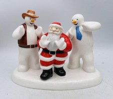 COALPORT FATHER CHRISTMAS & SNOWMAN Tableau - LINE DANCING Limited Edition