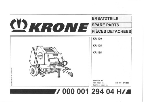 Krone round baler kr100 - krone,