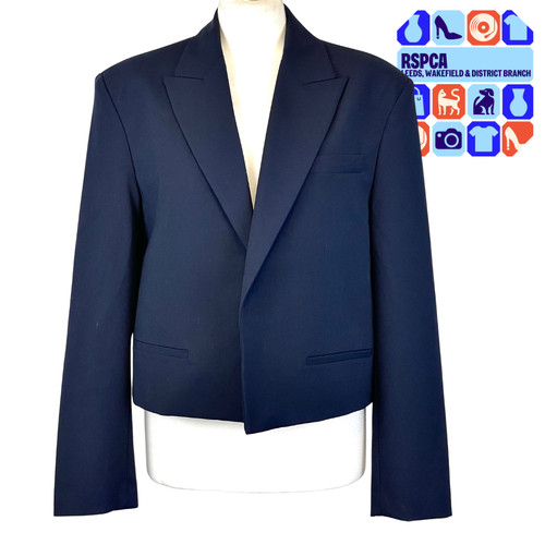 Zara navy tailored blazer - navy,