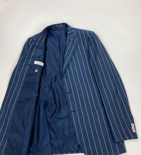 Men navy blue pinstriped - men's,