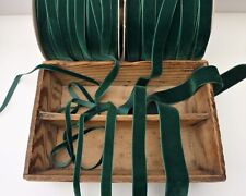 Dark green velvet ribbon