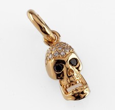 Story by Kranz & Ziegler 14k Gold Plated Sterling Silver Skull Charm with CZ