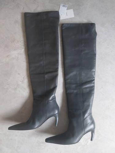 Studio real leather - h&m, grey
