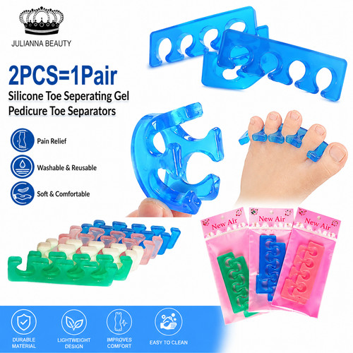 2pcs pair silicone - 2pcs, toe