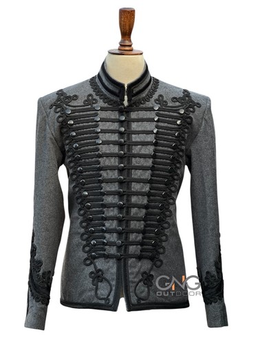 Grey napoleonic hussar wool - hussar,
