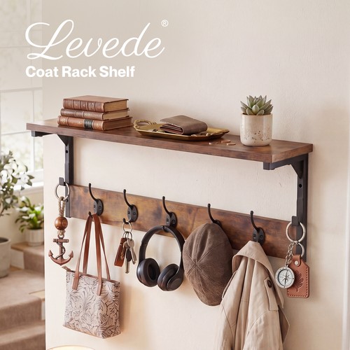 Levede coat rack wall mounted - rack,