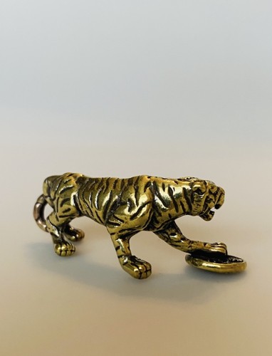 Brass statuette tiger with - with, a