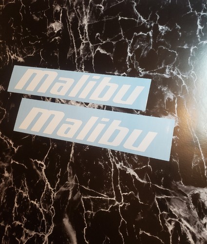 Malibu boat yacht decals white - malibu,