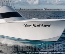 2 x Custom Boat Name Stickers