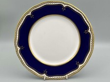 Royal Worcester Diplomat - 11" Cobalt Blue and Gold Dinner Plate.