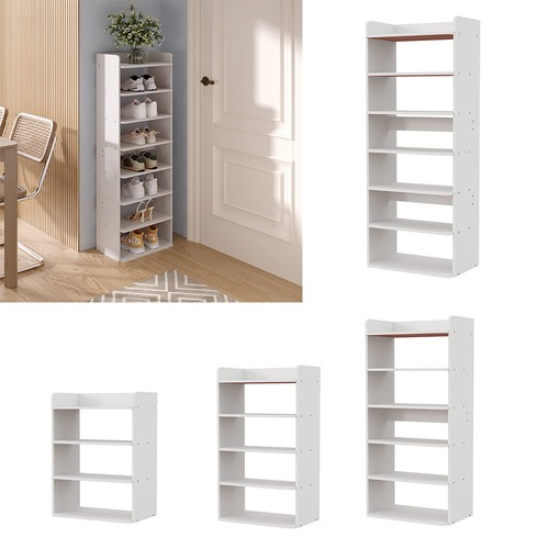 White wooden shoe storage - wooden,