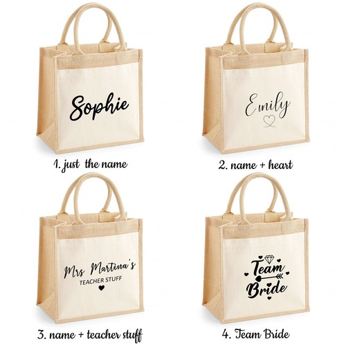 Personalised custom jute bag - custom,