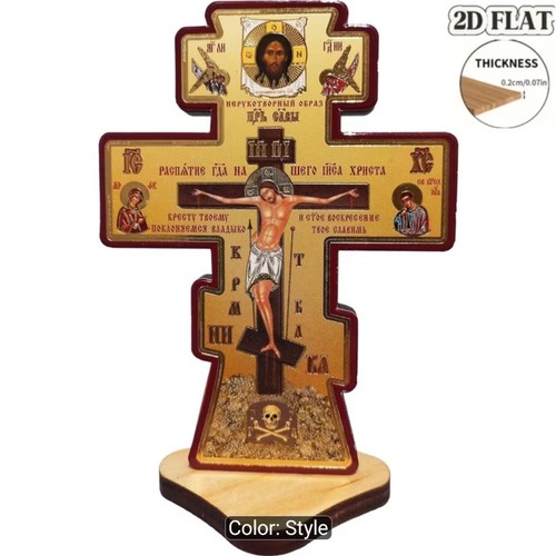 Wood cross orthodox - , table