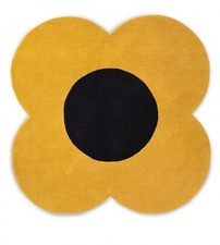 Hand Tufted Round Rug Yellow Color Rug 8x8ft Rugs Handmade Rugs Living Room