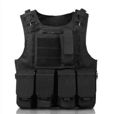 Tactical Military Vest Molle Army Combat Assault Paintball Airsoft Plate Carrier