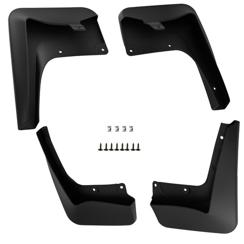Black mud flap kit for - black,