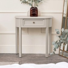 Taupe grey half moon console