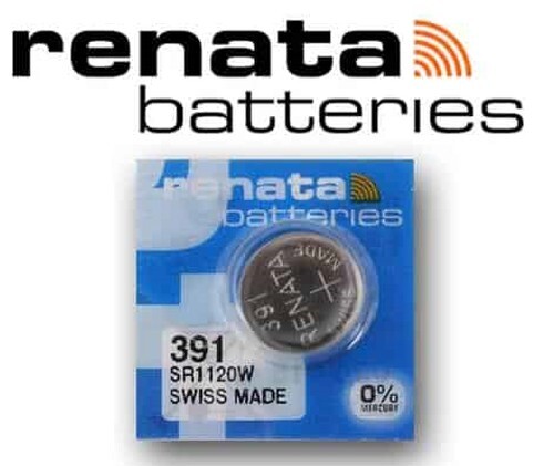 Renata 391 watch - watch, battery,