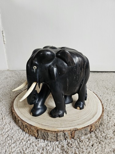 Vintage ebony wood hand - vintage, carved