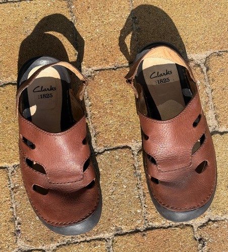 Mens clarks 1825 brown leather - clarks,