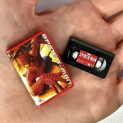 Miniature superhero vhs tapes - miniature,