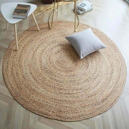 Round rug jute natural - round,