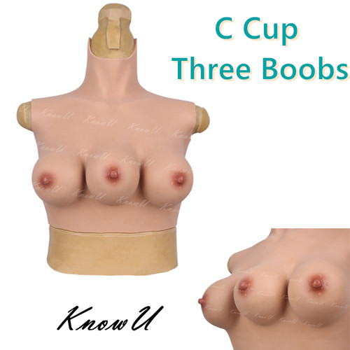 Three boobs silicone - three,