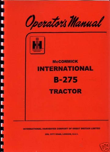 International 275 tractor - international, "b-275"