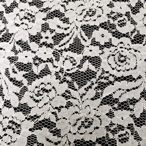 Off white floral lace by - 54",